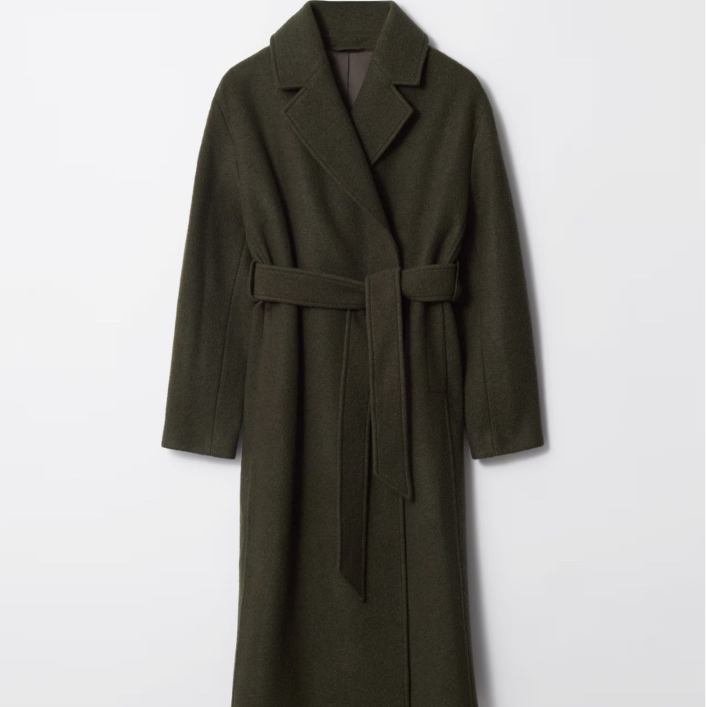 & Other Stories Dark Green Pea Coat
